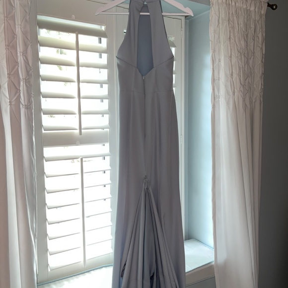 Light Blue Halter Long Dress - Picture 4 of 10